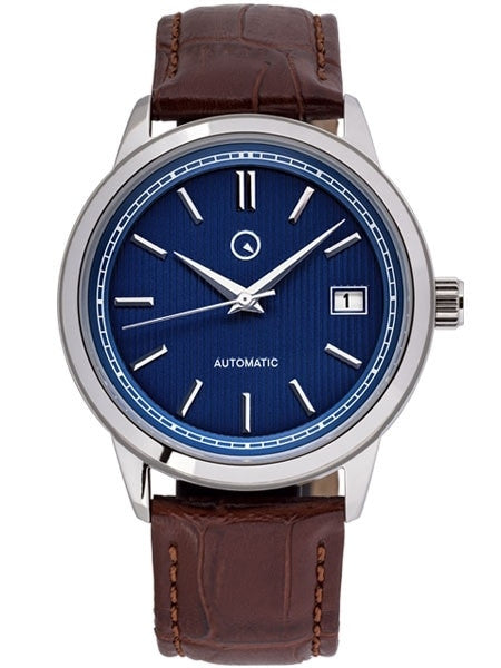 Islander Automatic Dress Watch with Pinstripe Blue Dial, AR Sapphire Crystal #ISL-33