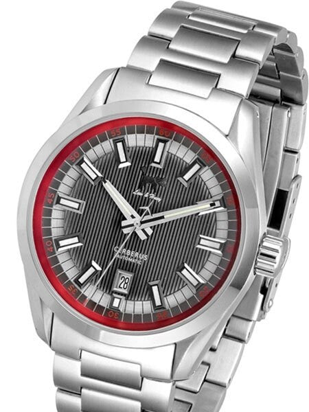 Lew and Huey Sporty Cerberus Automatic Dress Watch with 42mm SS Case  #Cerberus_grey