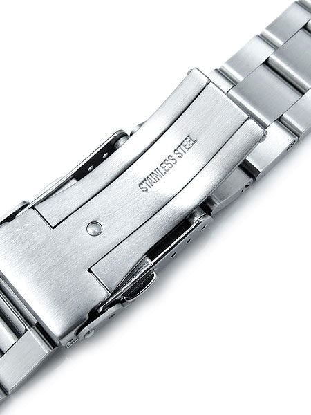 Strapcode Super-O "Boyer" Brushed & Polished 316L Stainless Steel Watch Band for SEIKO Diver SKX007/009/011 #SS221803BPS019