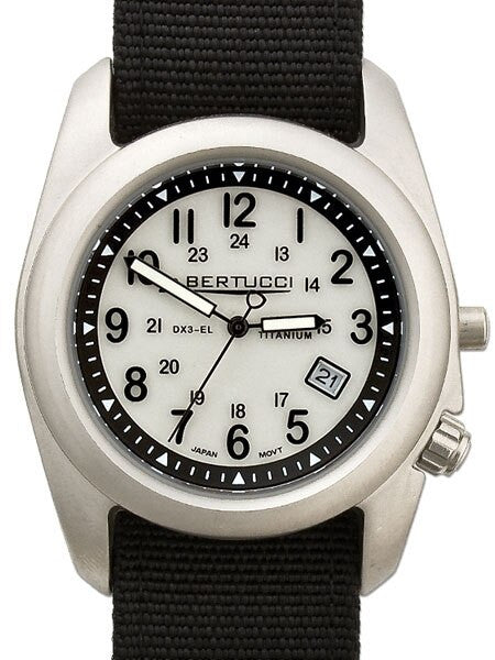 Bertucci A-2T Titanium Watch with Electro-Luminescent White Dial #22001