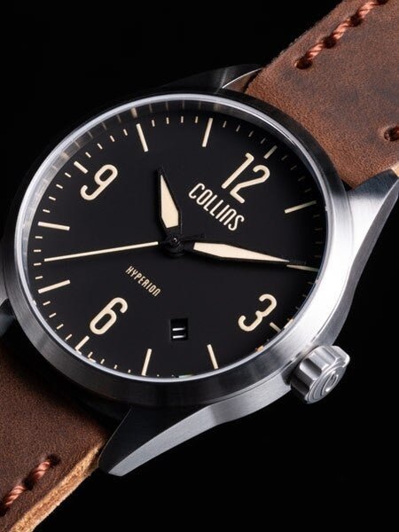 Collins Hyperion Swiss Automatic Watch with 40mm Case and a Double-Dome AR Sapphire Crystal #CWB01