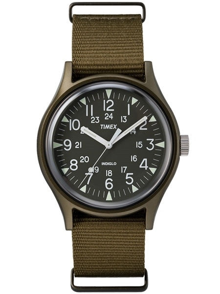 Timex 40mm MK1 Quartz Watch with Black Dial and INDIGLO Night-Light #TW2R37500VQ