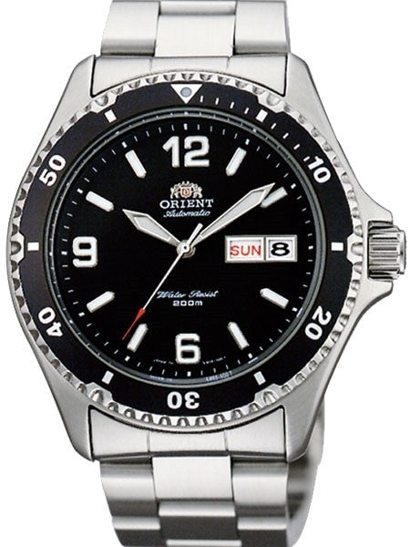 Orient II Black Dial Automatic Dive Watch with SS Bracelet #AA02001B