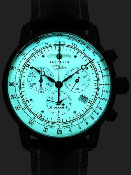 Graf Zeppelin Swiss Quartz Chronograph Watch with Alarm Function #7680-3