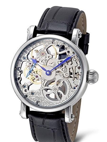 Rougois Hand Wind Decorated Skeleton Movement Watch #RMS33S