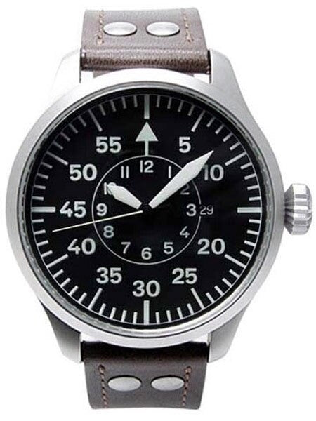Aristo 3H108 47mm Swiss SW200 Automatic Pilot's Watch with XL Flieger Crown