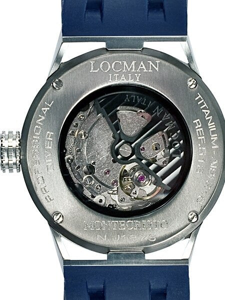 Locman Montecristo 200 Meter Automatic Dive Watch with 44mm Stainless Steel and Titanium Case #513BLYLBL