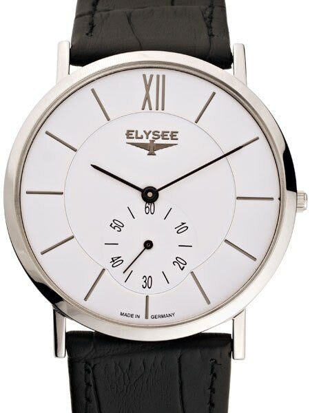 SCRATCH AND DENT - Elysee Thin Quartz Dress Watch with Silver Dial and Small Seconds #80480-SND