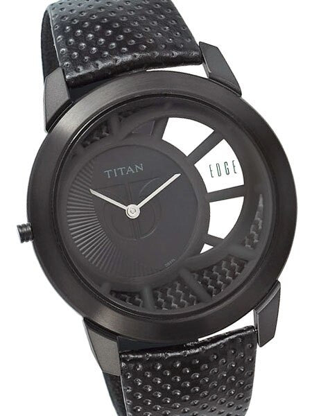 Titan Edge Dress Watch with Black PVD Titanium Case, Precision Quartz Movement and Sapphire Crystal #1576NL02