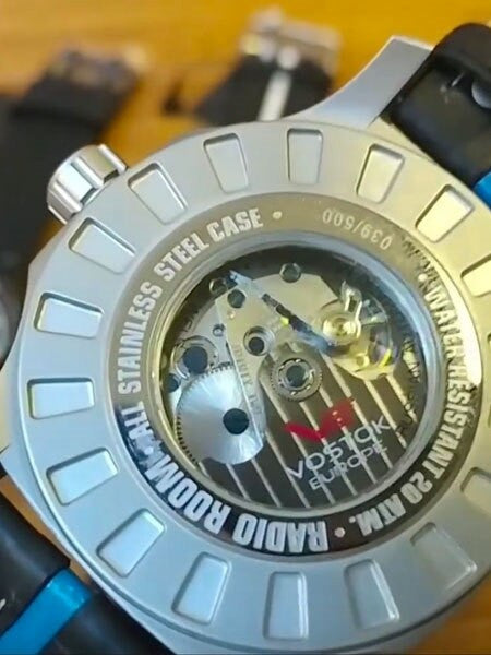 Vostok-Europe Radio Room, 32-Jewel Automatic Watch with Grey-Blue Dial #595A534