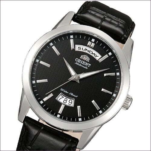 Orient Union 21-Jewel Automatic Day and Date Watch with Black Dial and Black Strap #EV0S004B