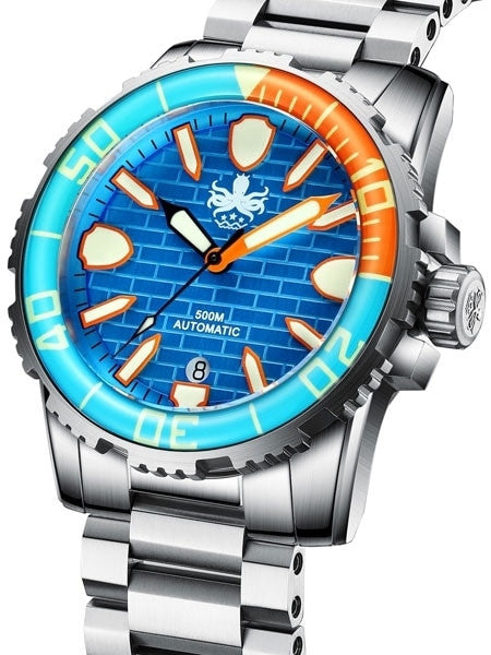 PHOIBOS 500-Meter Great Wall Swiss ETA Automatic Dive Watch with DD AR Sapphire Crystal #PY022B
