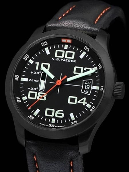 NB Yaeger Swiss Automatic Pilot Watch with Sapphire Crystal #TENDENCE-PVD-C2