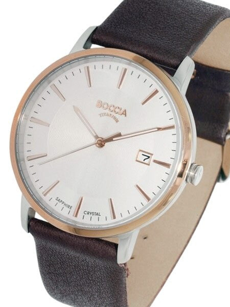 Boccia Mens Quartz Watch with 40mm Titanium Case and a Sapphire Crystal #3557-04