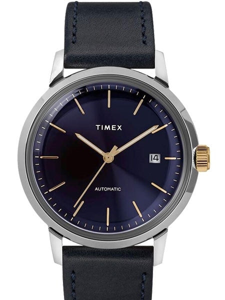 Timex 40mm Marlin 21-Jewel Automatic Watch with Stainless Steel Case and Navy Blue Dial #TW2T23100ZV