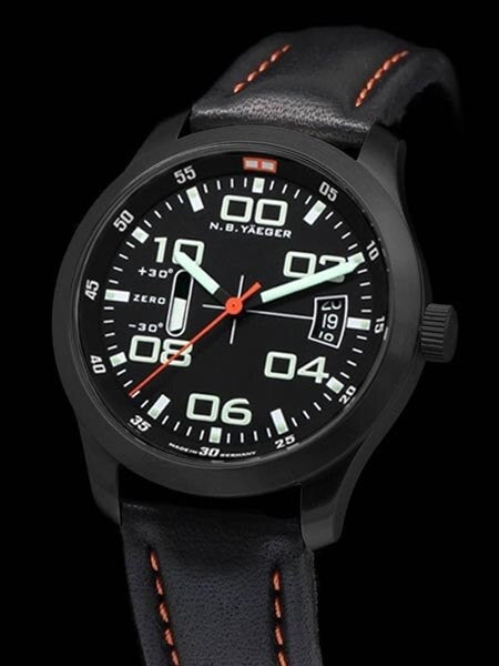 NB Yaeger Swiss Automatic Pilot Watch with Sapphire Crystal #TENDENCE-PVD-C2