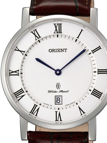 Orient Class Quartz Dress Watch with Sapphire Crystal and Elegant White Dial  #GW0100HW