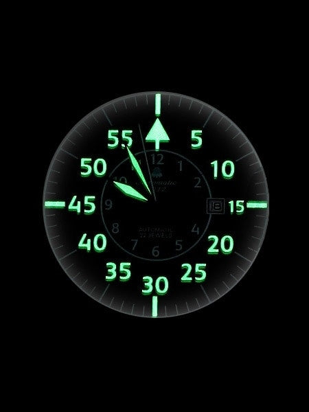 Aeromatic 1912 XL Aviator Automatic Watch, Leather Strap #A1346