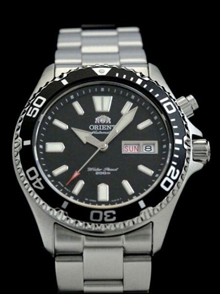 Scratch and Dent - Orient Black Mako USA Automatic Dive Watch with 120-click Bezel, Sapphire Crystal #EM6500FB 2