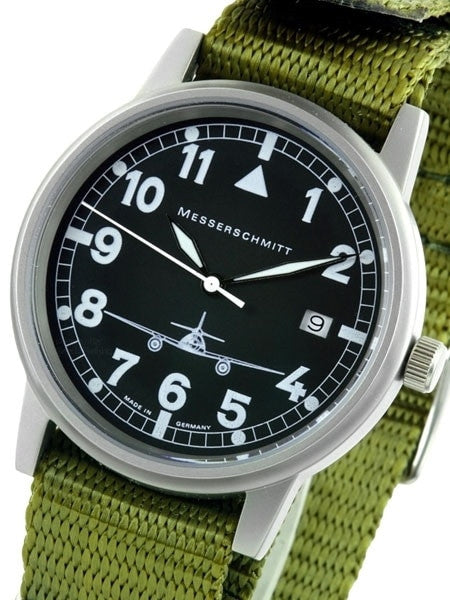 Messerschmitt 38.5mm Stainless Steel Case Aviator Watch #ME262S