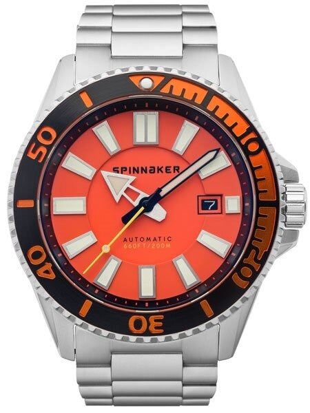 Spinnaker Automatic 200 Meter Dive Watch with Stainless Steel Bracelet #SP-5074-44