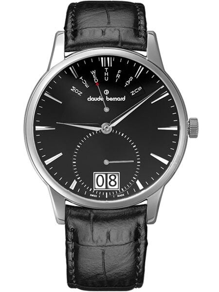 Claude Bernard Unique and Stylish Big Date and Pointer Day Watch #34004-3-NIN