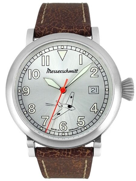 Messerschmitt Fliegeruhr Watch with Sunburst Silver Dial #ME-163-SIL