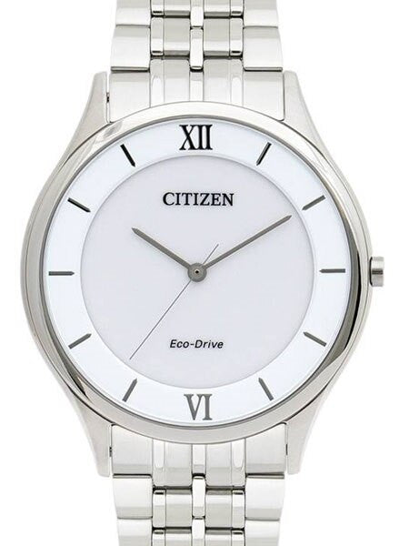 Citizen Ultra-Thin Stiletto Eco-Drive Dress Watch with White Dial and Sapphire Crystal #AR0071-59A