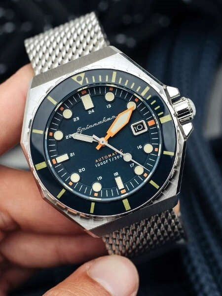 Spinnaker Dumas Automatic 300 Meter Dive Watch with Stainless Steel Mesh Bracelet #SP-5081-22