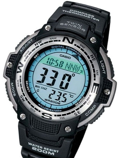 Casio Digital Compass Twin Sensor Sports Watch with Temperature #SGW-100-1V