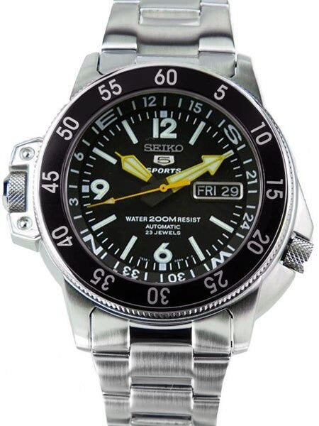 時計 SEIKO 5 Seiko Sports 5 Land Shark Automatic with Inner Rotating Compass