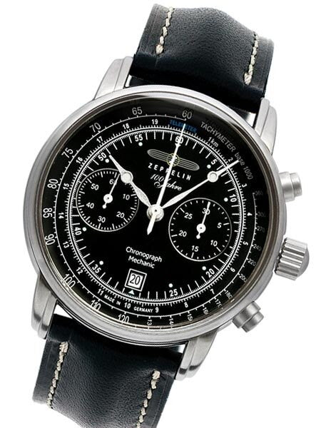 Graf Zeppelin Hand Wind Mechanical Chronograph Watch with Exhibition back #7608-2