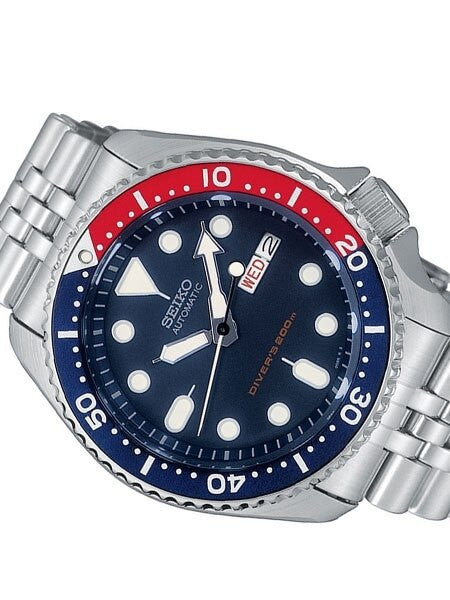 Seiko 21-Jewel Automatic Dive Watch with Stainless Steel Bracelt #SKX175