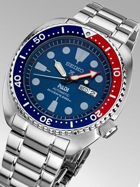 Seiko Special Editon Prospex PADI Automatic Dive Watch with Stainless Steel Bracelet #SRPA21