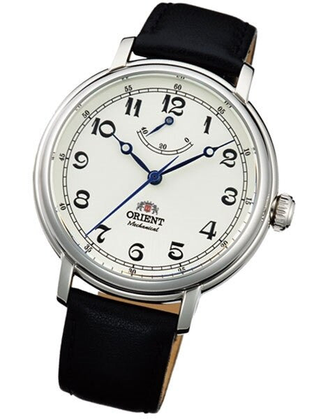 Orient Monarch Hand Winding Watch with White Dial and Power Reserve Indicator #DD03003Y