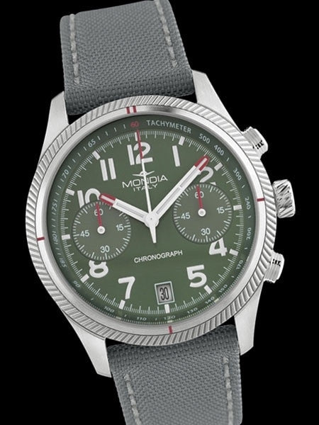 Mondia Madison Quartz Chronograph Watch with Stopwatch #MI763SS-02GR-CT