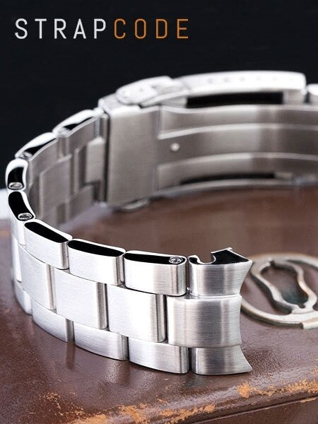 Strapcode 20mm Super-O 3D "Boyer" Stainless Steel Watch Bracelet for Seiko Alpinist SARB017, V-Clasp #SS201820B065