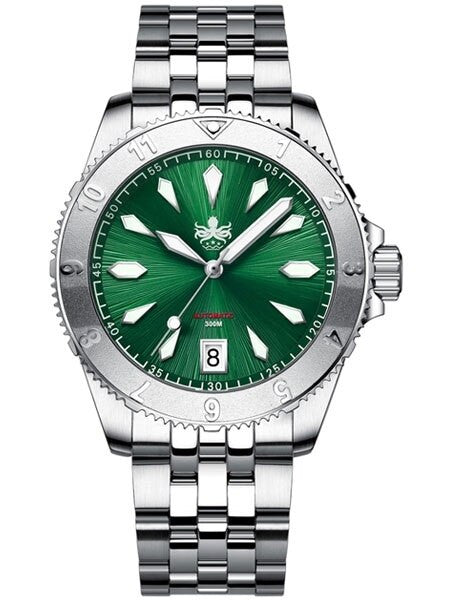 PHOIBOS Green Voyager 2.0 Automatic Dive Watch with Double Dome AR Sapphire Crystal #PY026A