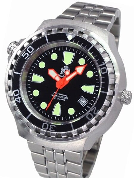 Tauchmeister Automatic, 1000m Dive Watch with Helium Release Valve and Sapphire Crystal #T0245M