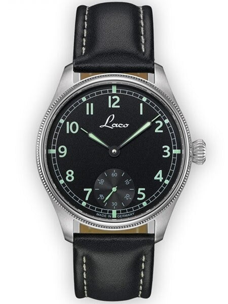 Laco Bremerhaven Manual Winding Navy Watch with AR Sapphire Crystal #862105