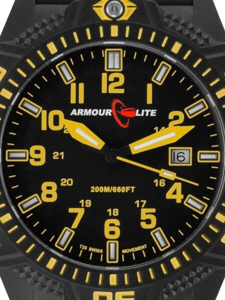 Armourlite Caliber Series Black Dial Watch with Tritium Illumination and Sapphire Crystal #AL614