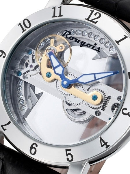 Rougois Bridge Mechanical Automatic Watch w/Blue Hands SK2308