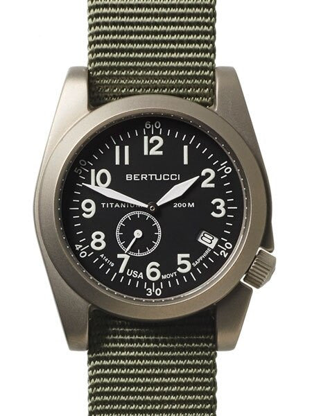 Bertucci  A-11T Americana Titanium Watch with Defender Drab Nylon Strap #13334