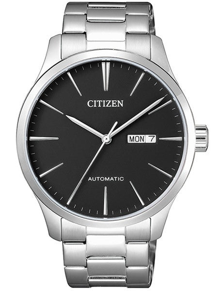 Scratch and Dent - Citizen Automatic Black Dial Watch with Stainless Steel Bracelet #NH8350-83E