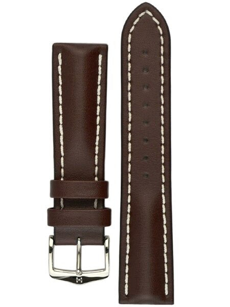 Hirsch Brown Heavy Calf Leather Watch Strap #014750-10