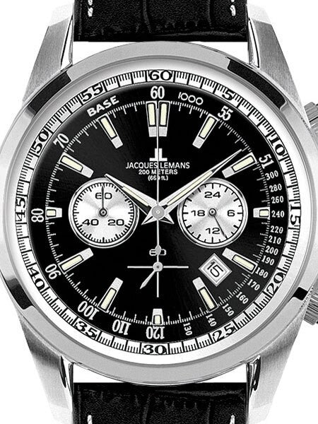 Jacques Lemans Liverpool 44mm Chronograph with 24-hour Sub-Dial #1-1117AN