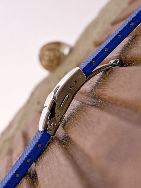 Squale 2002 OEM 22mm Blue Natural Rubber Dive Watch Strap #2002-BL