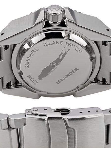 Islander Waffle Dial Automatic Dive Watch with AR Double-Dome Sapphire Crystal, and Luminous Sapphire Bezel Insert #ISL-28