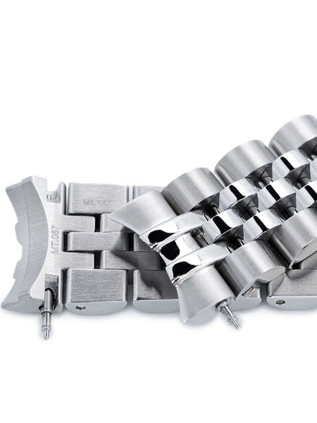 Strapcode 20mm ANGUS-J "Louis" 316L Stainless Steel Watch Bracelet for Seiko SARB035, Brushed, V-Clasp #SS201820B077