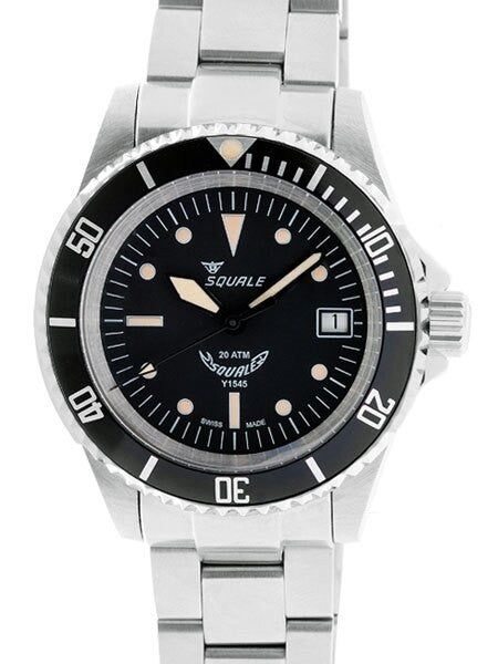 Scratch and Dent - Squale 200 meter Swiss Automatic Dive watch with Ceramic Bezel, Domed AR Sapphire Crystal #1545-ORIG 1